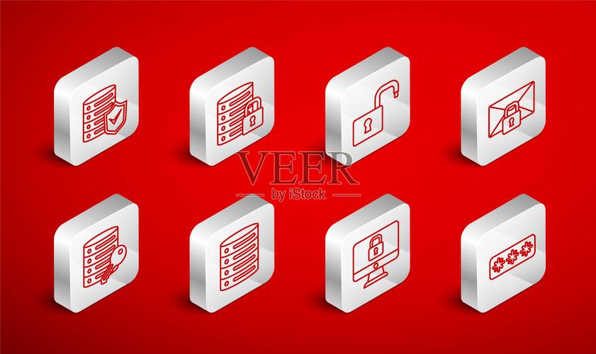 设置线路密码保护服务器安全与锁打开挂锁邮件消息密码锁定计算机监视